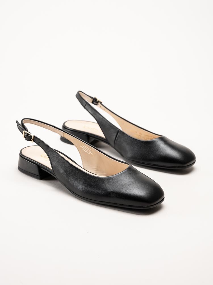 Gabor - Svarta slingbacks i skinn