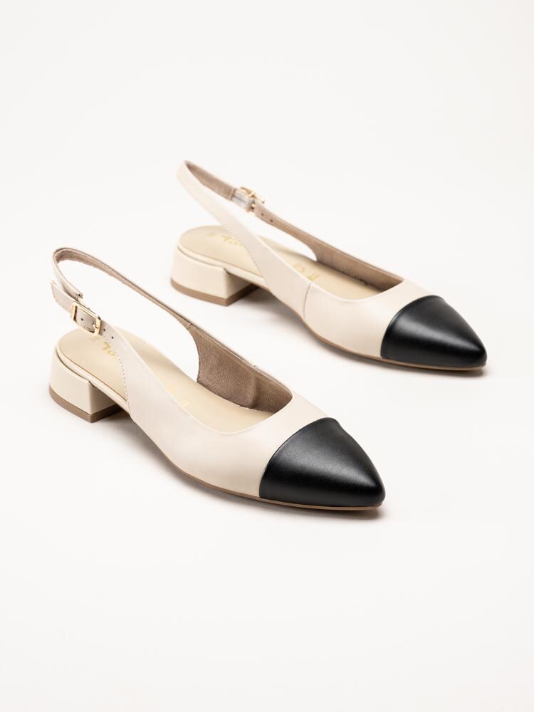 Tamaris - Off white sandaletter i skinn