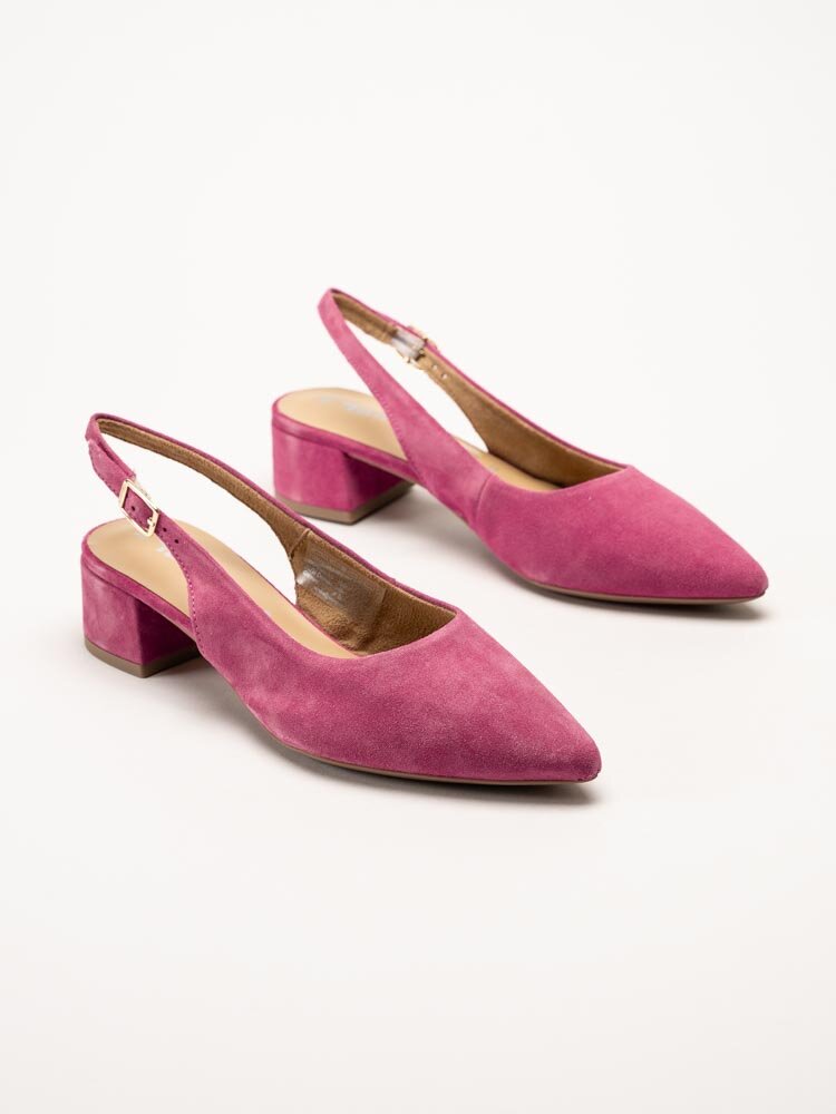 Tamaris - Rosa slingback pumps i mocka