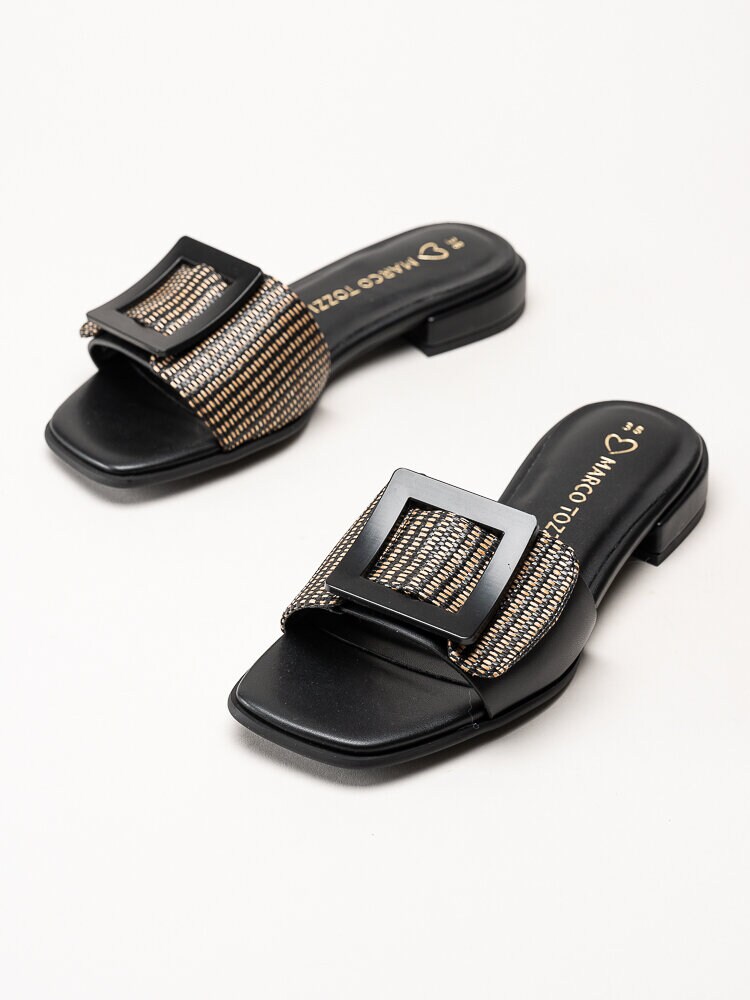 Marco Tozzi - Svarta slip ins i skinnimitation