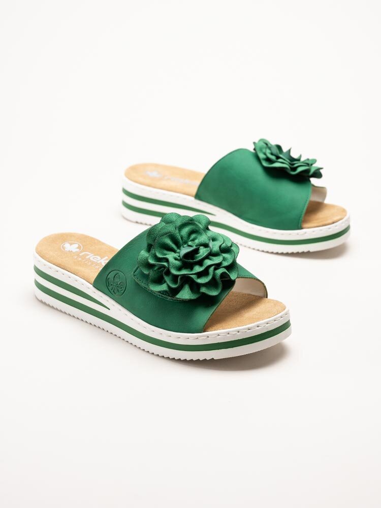 Rieker - Gröna slip in sandaler