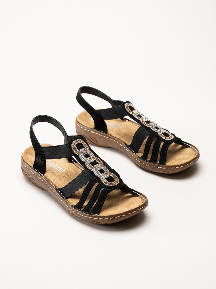 Rieker - Svarta sandaler