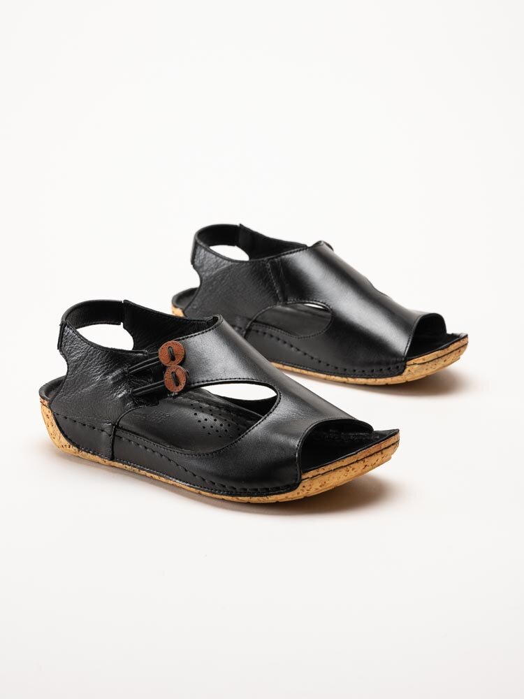 Rosa Negra - Svarta sandaler i skinn