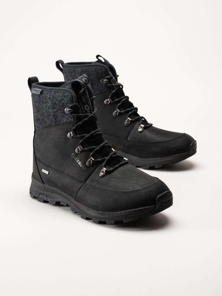 Icebug - Adak Wool Wmns Michelin - Svarta vinterkängor i nubuck