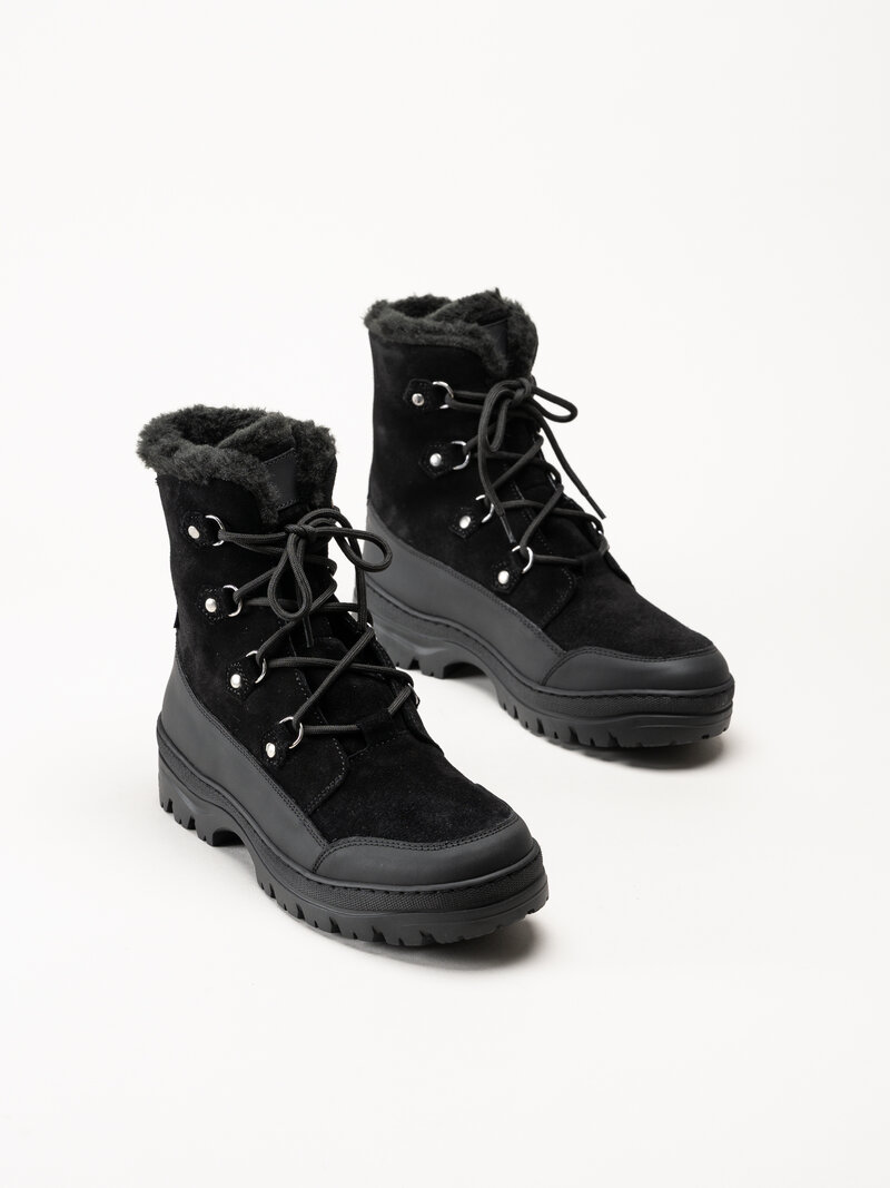 Ilves - Ilves Midbyn Wool Tex Alpi - Svarta broddkängor i mocka