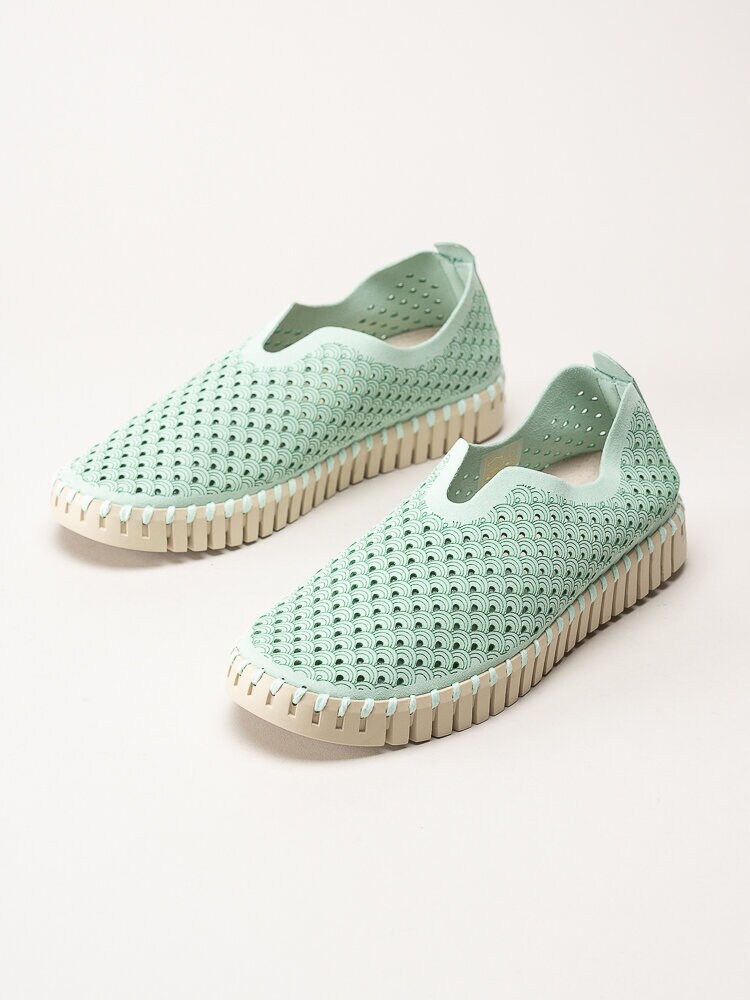Ilse Jacobsen - Tulip3275 - Ljusgröna slip on skor