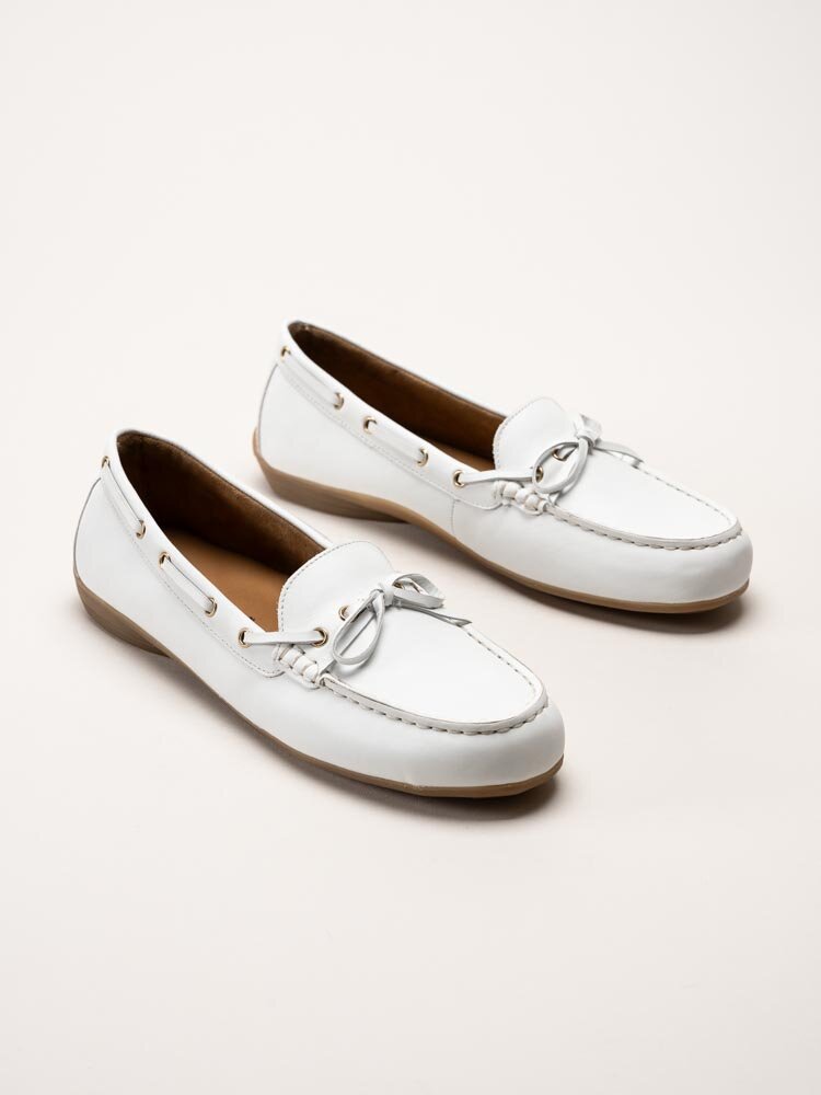 Gabor - Vita loafers i skinn
