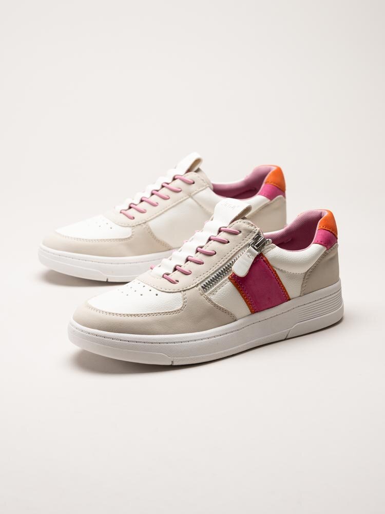 Jana - Vita multifärgade sneakers