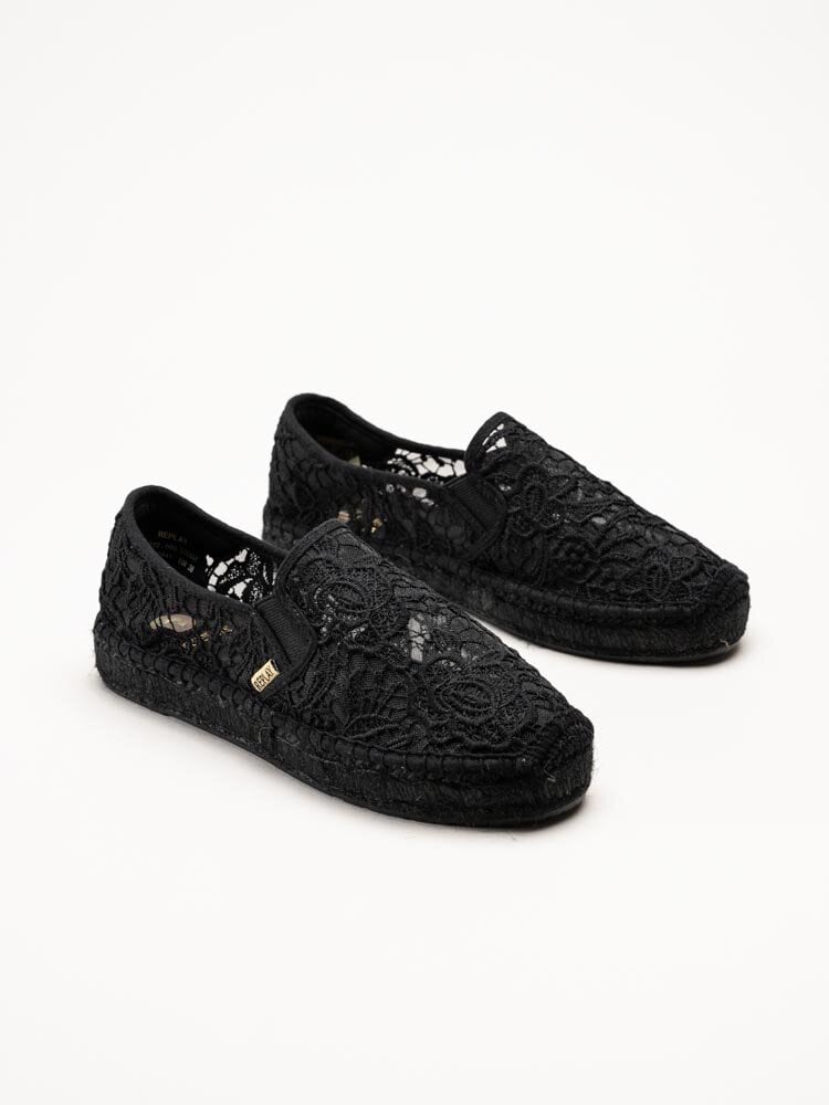 Replay - Nash Macrame - Svarta espadrillos