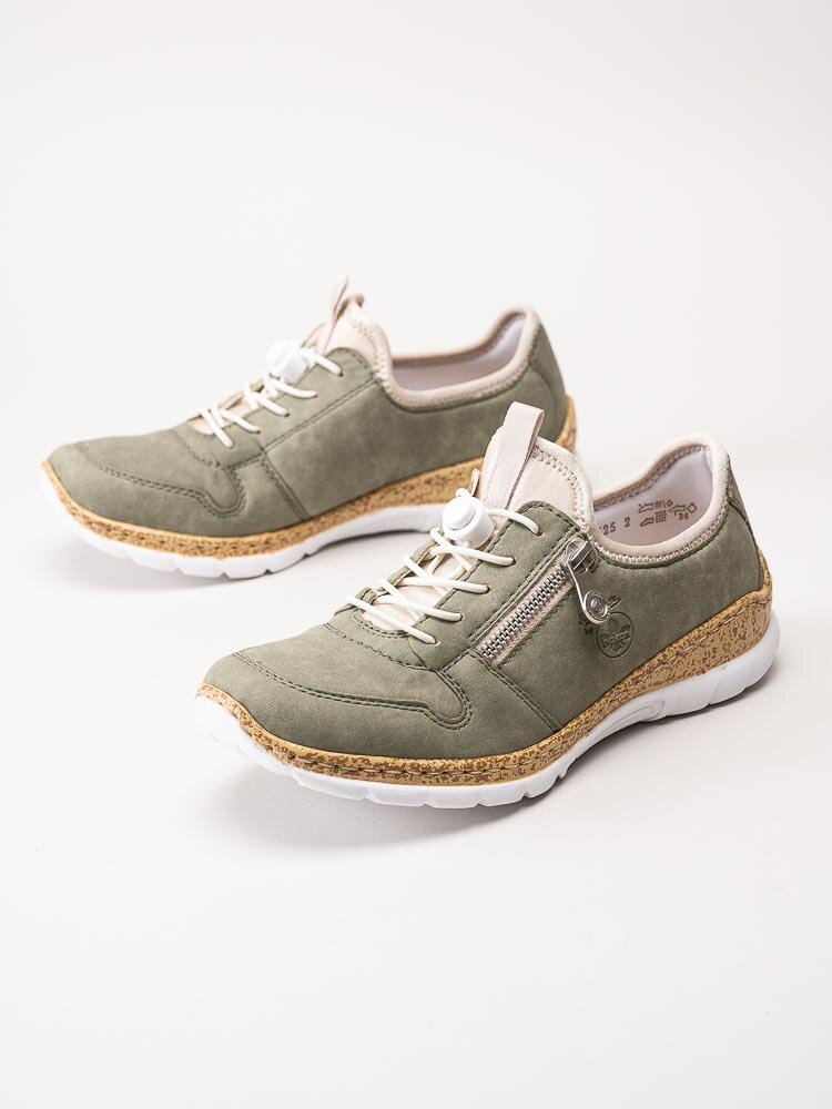 Rieker - Gröna sportiga slip on skor