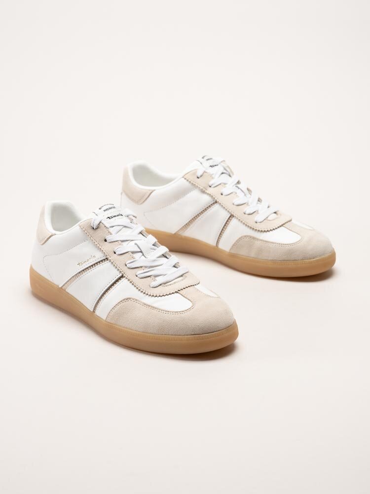 Tamaris - Vita retro sneakers i skinn