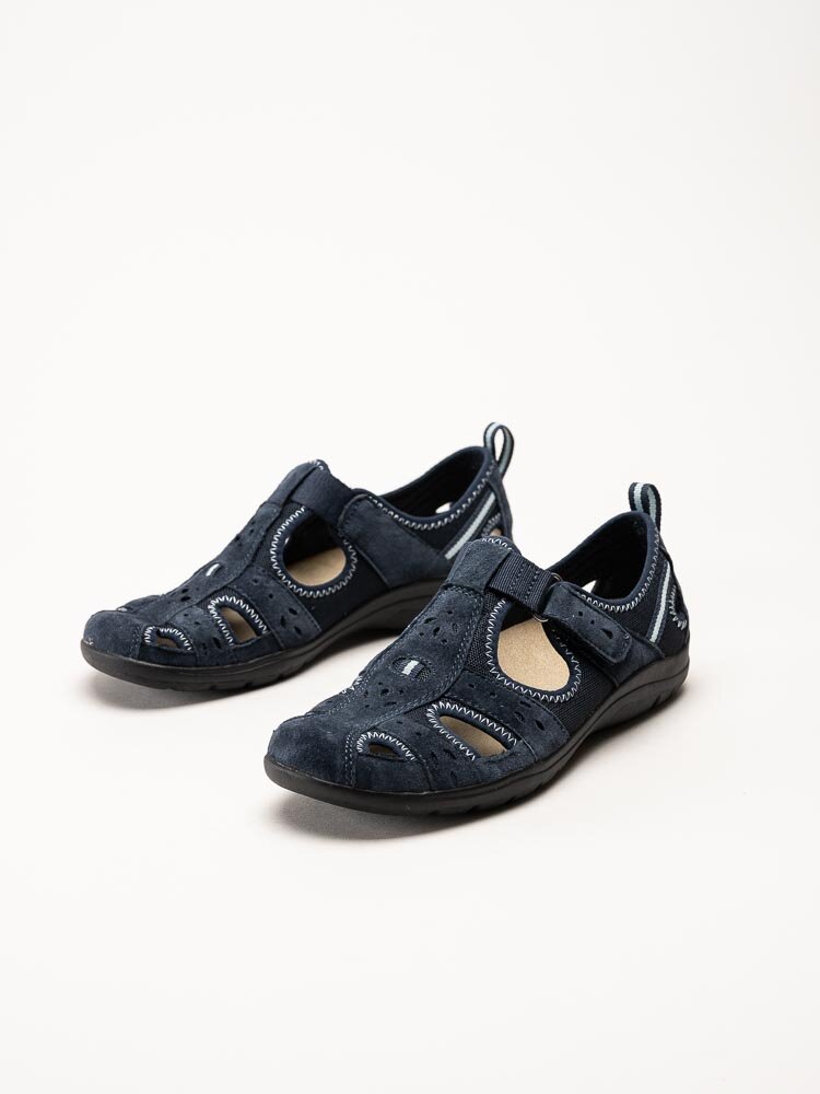 Axelda - Cleveland - Mörkblå sandalskor i mocka och textil