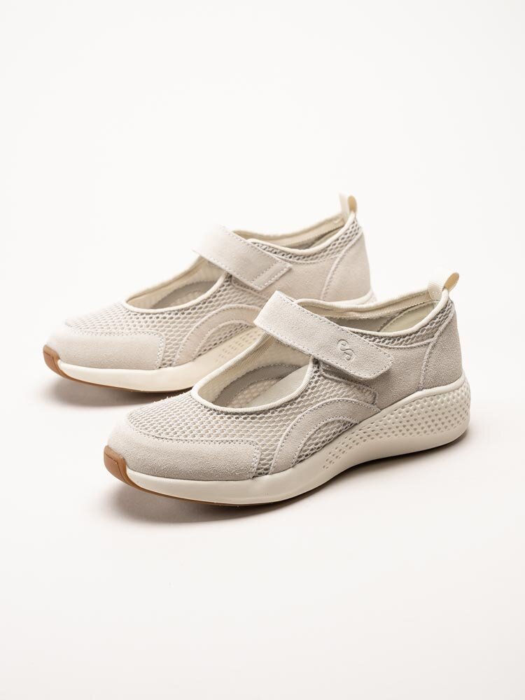 Green Comfort - Dolphin Mary Jane - Off white mary janes i mocka