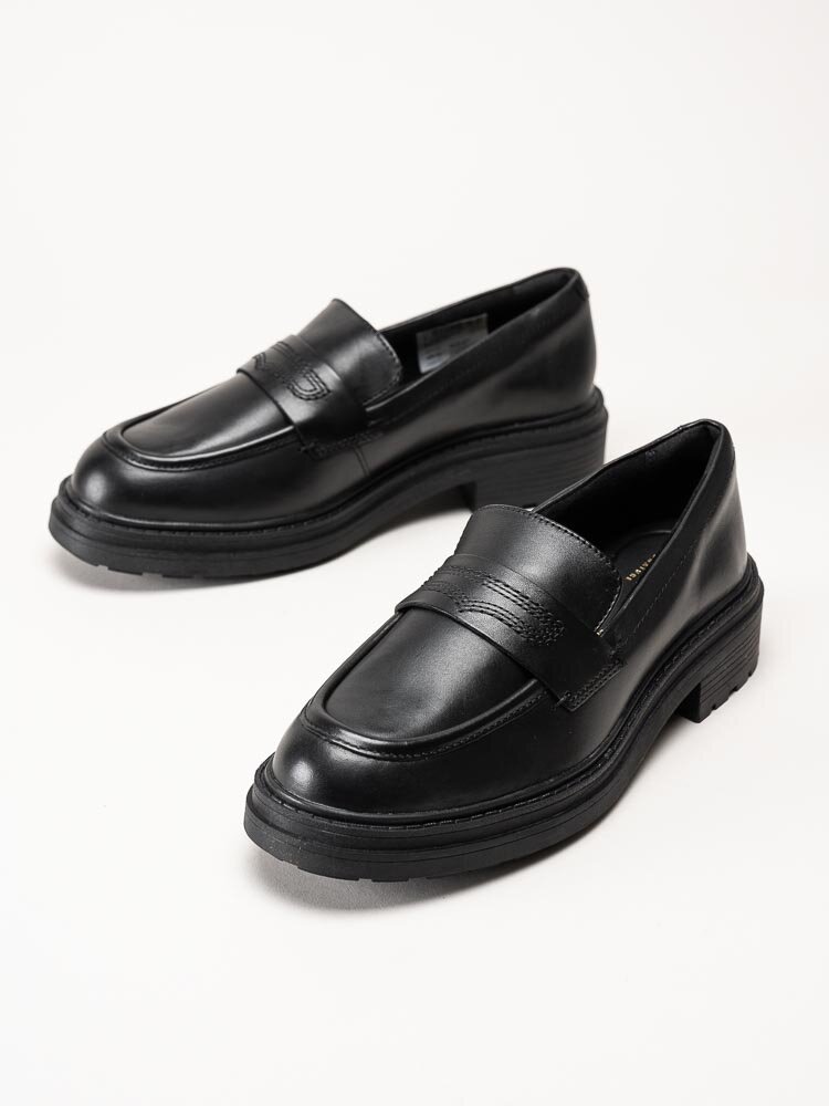 Clarks - Orinoco3 Edge - Svarta loafers i skinn