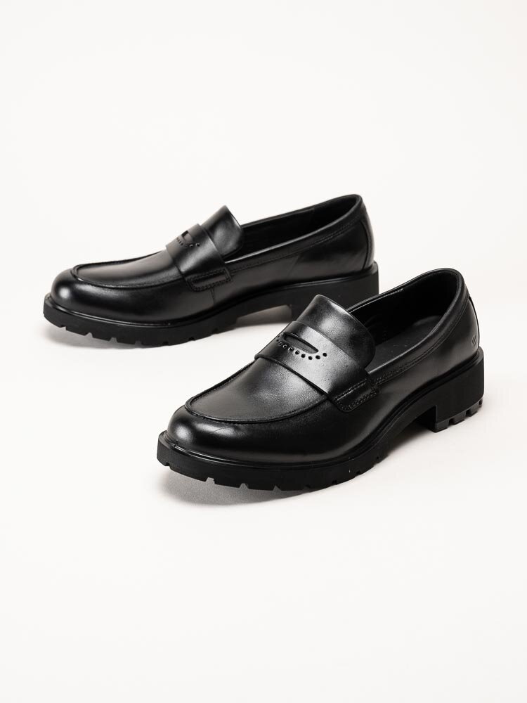 Ecco - Metropole Vienna Loafer - Svarta klassiska loafers i skinn