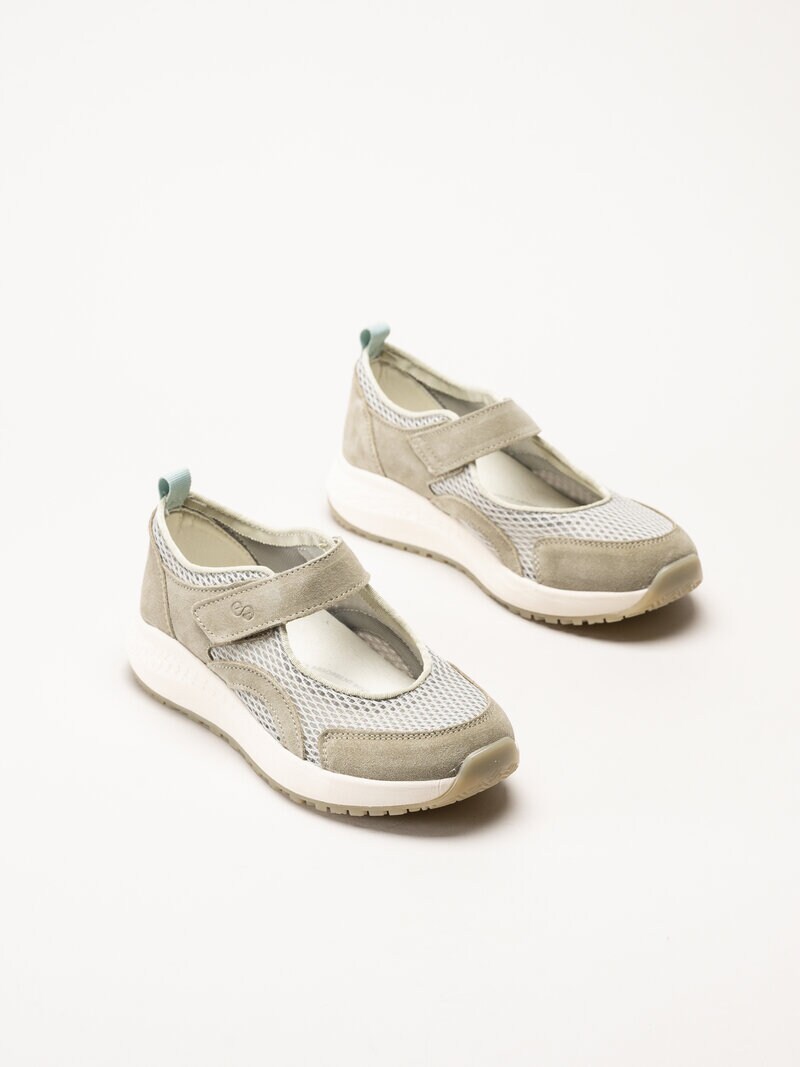 Green Comfort - Zigga Mary Jane - Gröna ballerinaskor i mocka