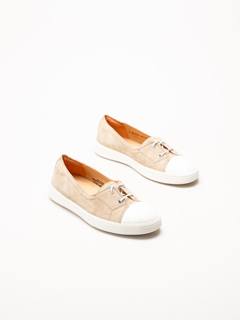 Think - Turna - Beige Ballerina i mocka