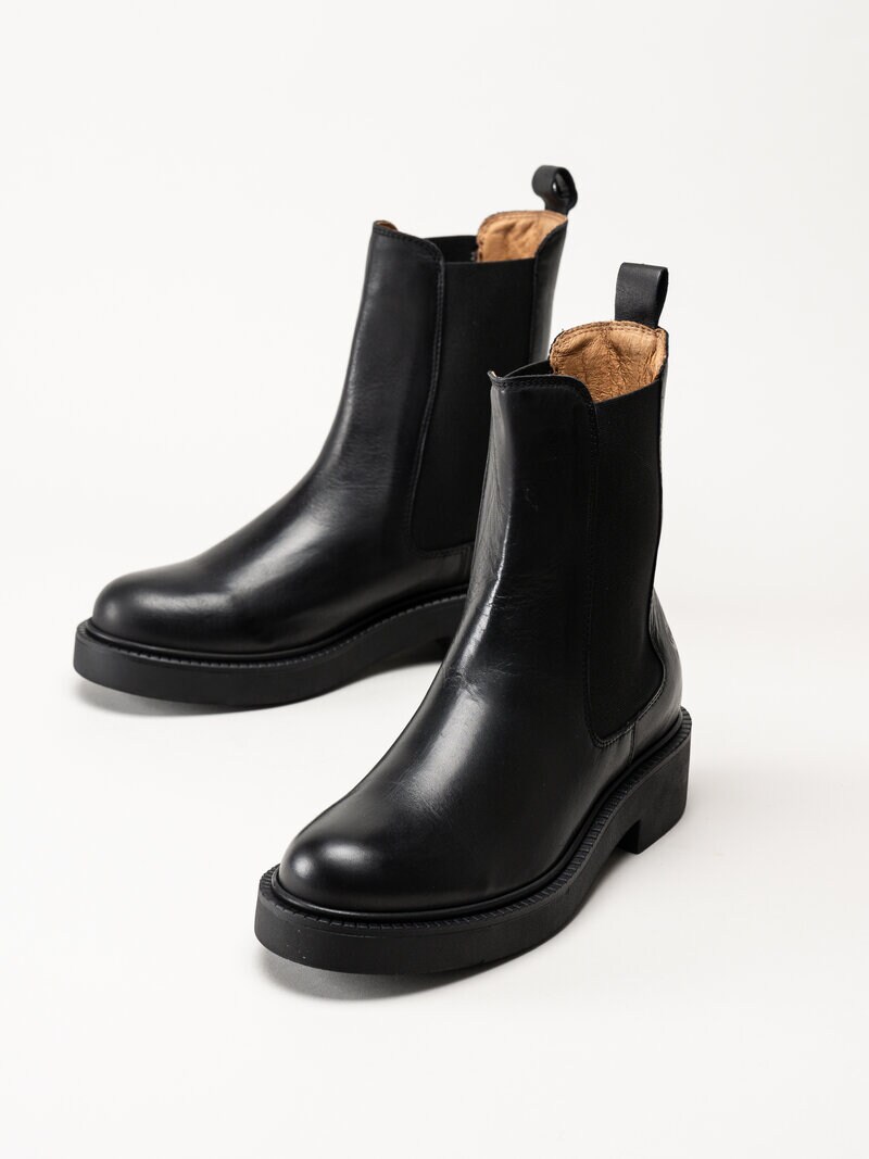 Rosa Negra - Svarta chelsea boots i skinn