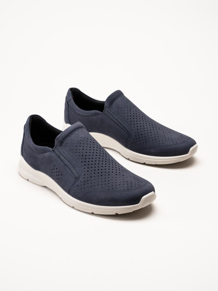 Ecco - Irving - Mörkblå slip on promenadskor