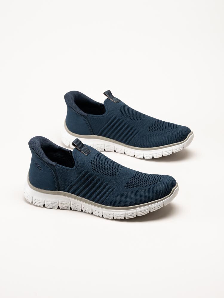 Rieker - Mörkblå slip on skor