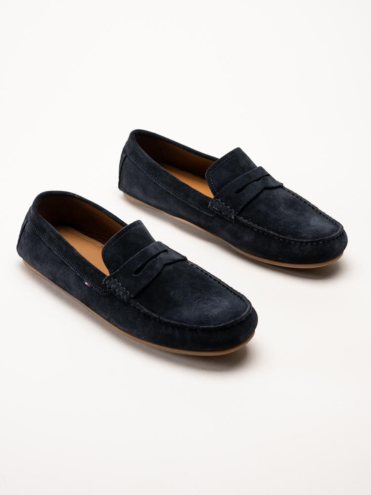 Tommy Hilfiger - Casual Hilfiger Suede Driver - Blå loafers i mocka