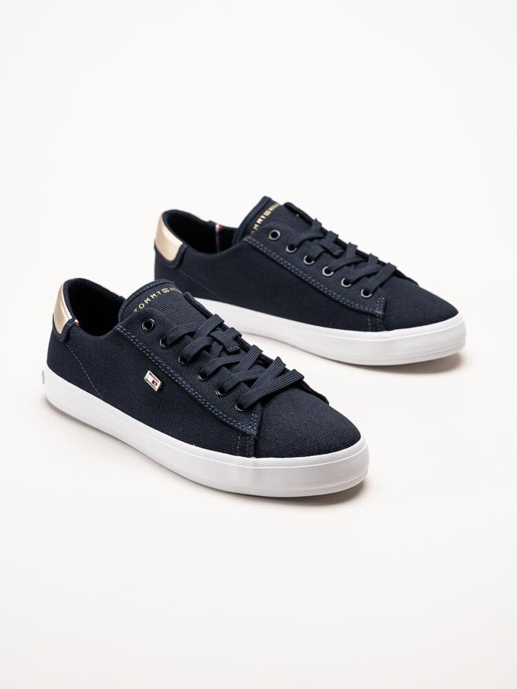 Tommy Hilfiger - Vulc Canvas Lace Up - Mörkblå låga tygskor