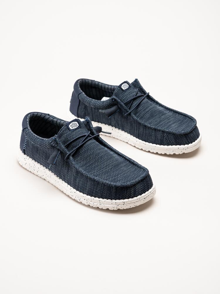 Hey Dude - Wlly Strech Sox - Mörkblå slip on textilskor
