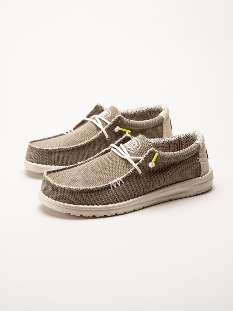 Hey Dude - Wally Braided - Gröna snörskor i textil