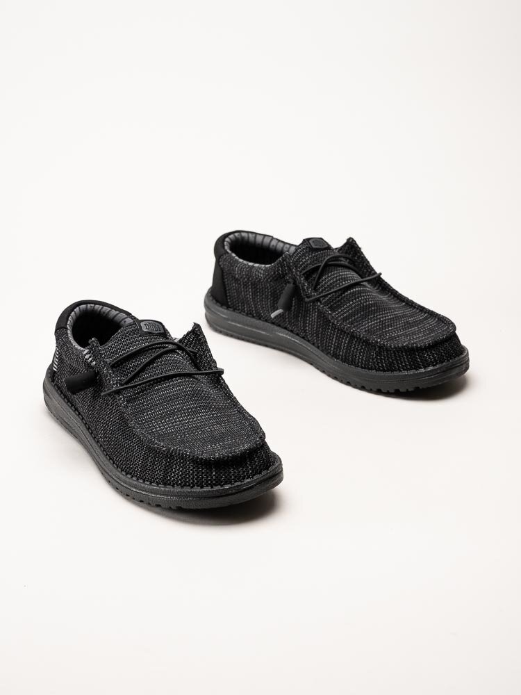 Hey Dude - Wlly Strech Sox - Svarta slip on textilskor