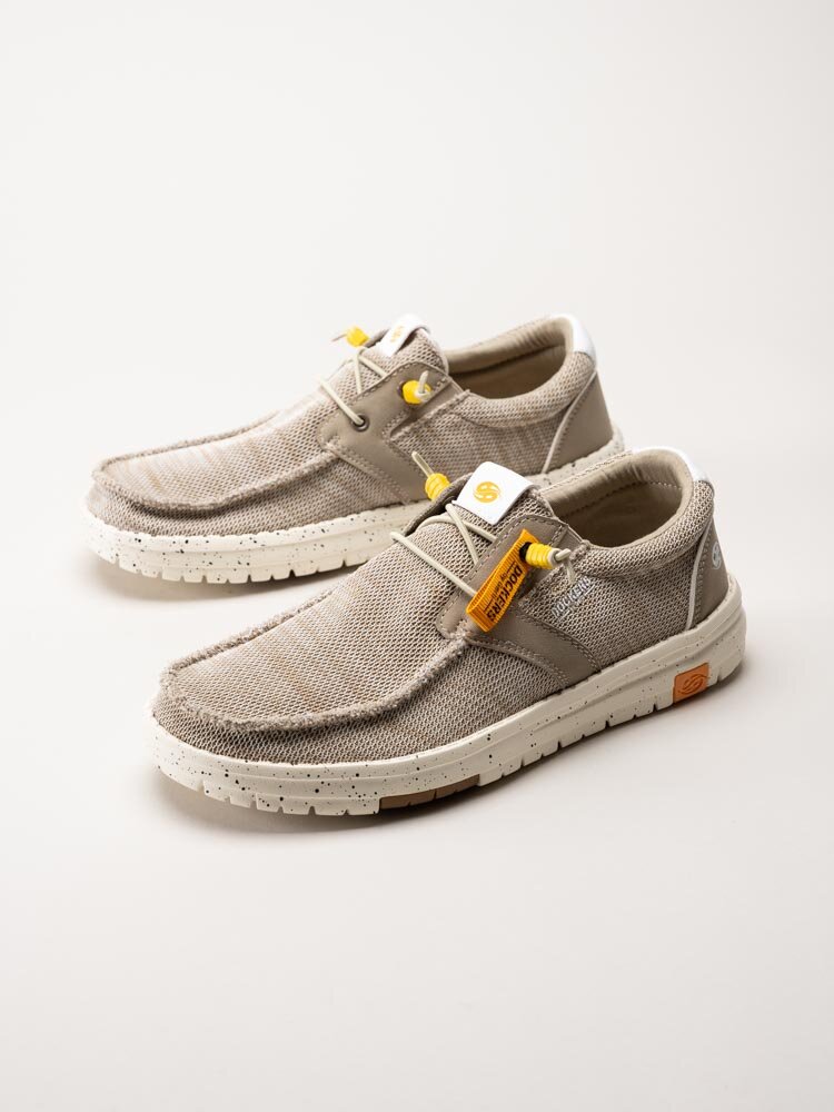 Dockers - Beige snörskor i canvas