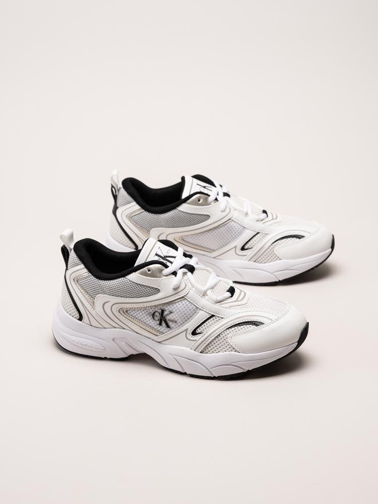 Calvin Klein - Retro Tennis Mesh ML - Vita sportiga sneakers