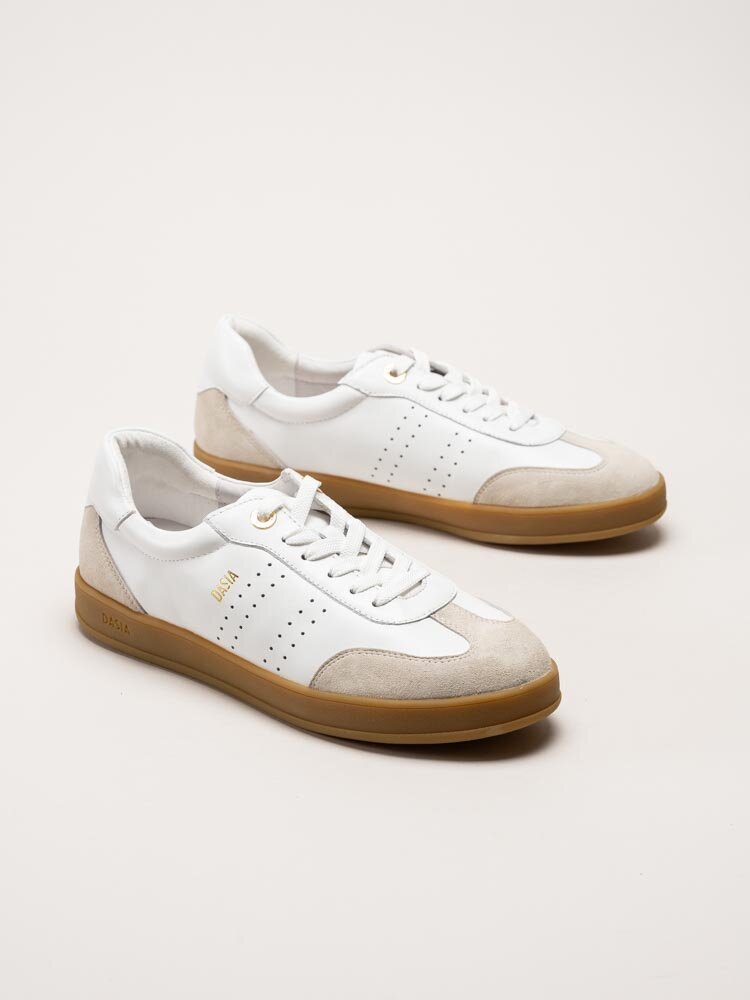 Dasia - Achilea - Vita sneakers i skinn och mocka