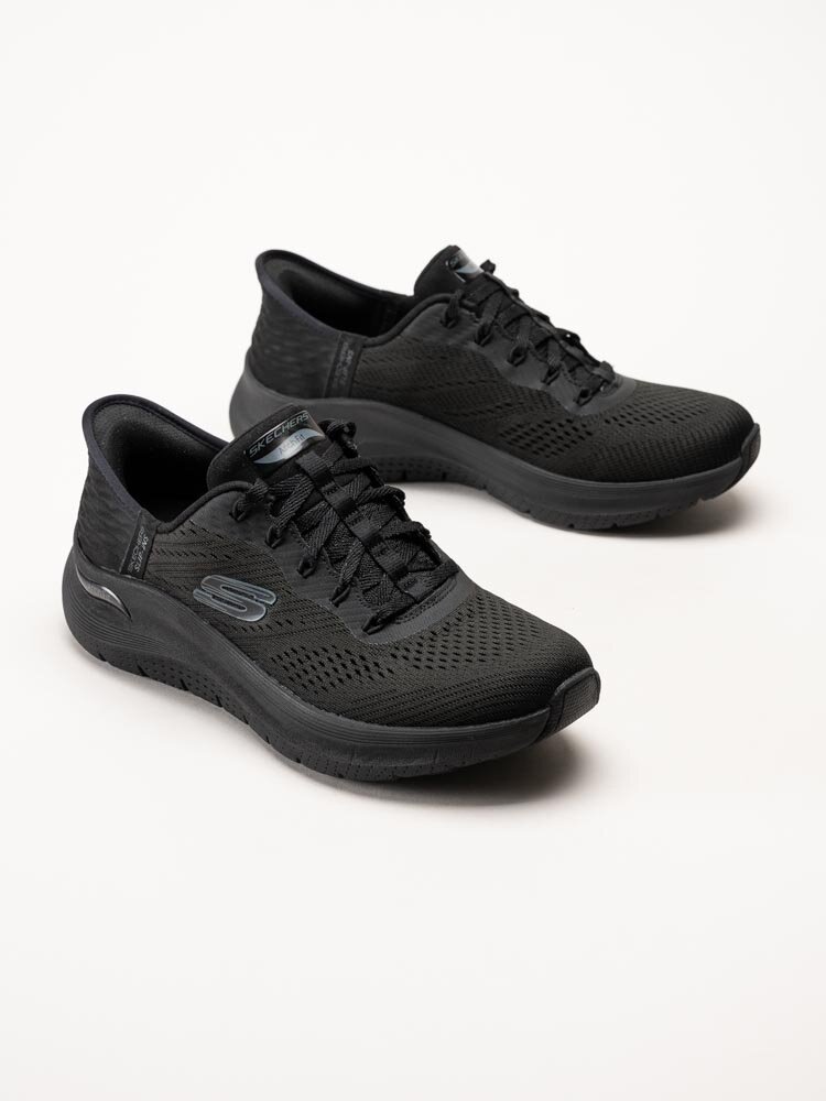 Skechers - Arch Fit 2.0 - Easy Chic - Svarta slip-ins sneakers i textil