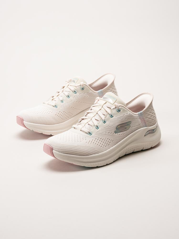 Skechers - Arch Fit 2.0 - Easy Chic - Beige slip-ins sneakers i textil