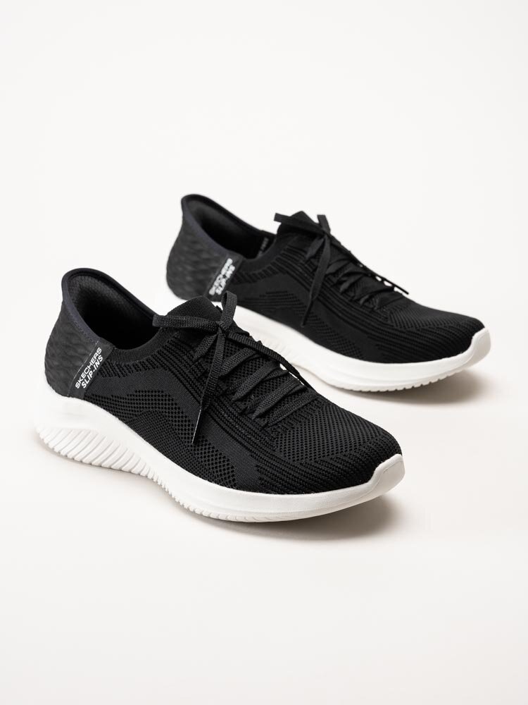 Skechers - Ultra Flex 3.0 - Brilliant - Svarta slip-ins sneakers i textil