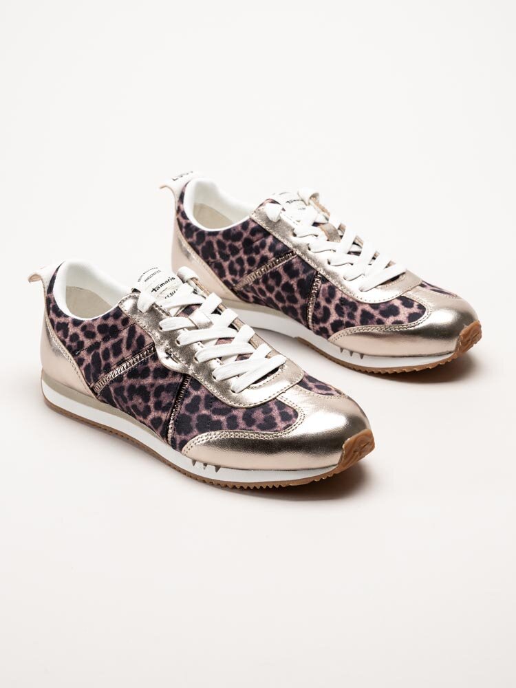 Tamaris - Leopardmönstrade sneakers