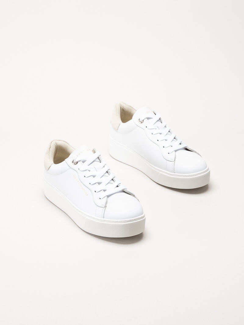 Tommy Hilfiger - Seren Platform 9C - Vita sneakers i skinn