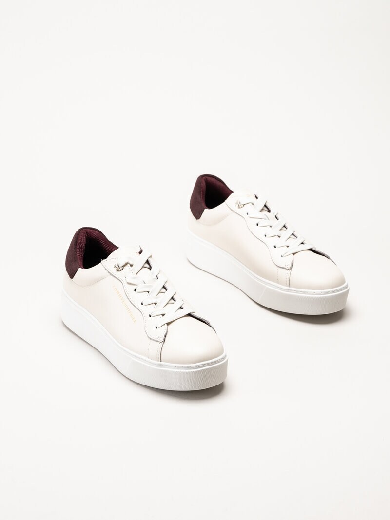 Tommy Hilfiger - Seren Platform 9C - Beige sneakers i skinn