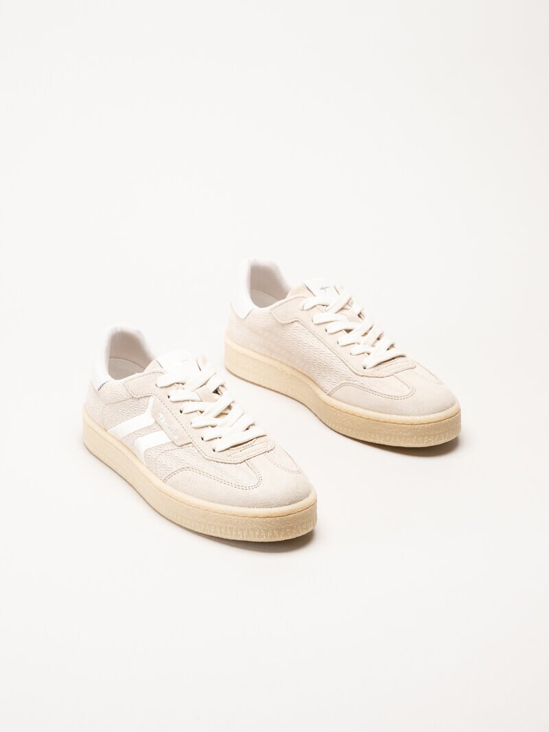 Tamaris - Beige sneakers i nubuck