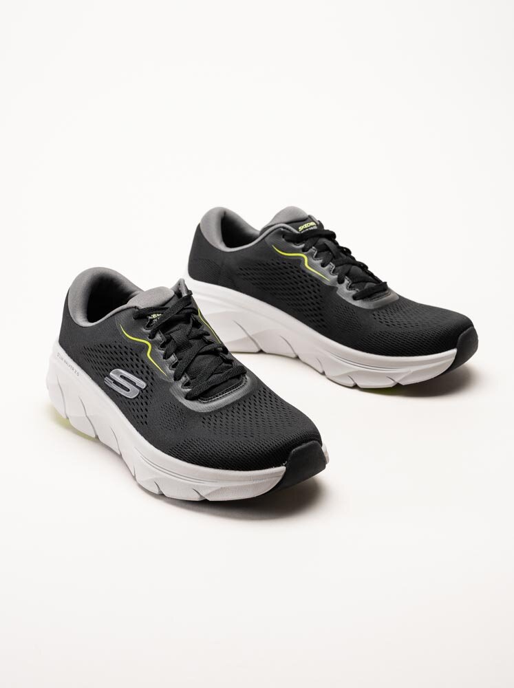 Skechers - DLux Walker 2.0 - Swave - Svarta sneakers i textil