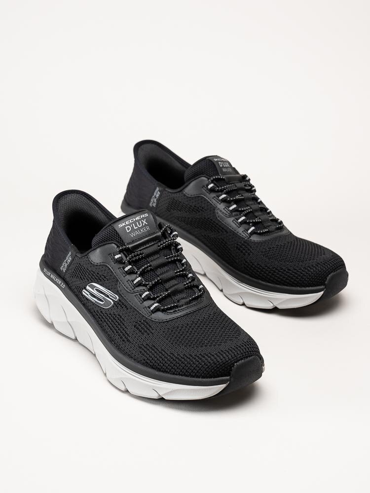 Skechers - Dlux Walker 2.0 - Svarta slip-ins sportig promenadsko i textil