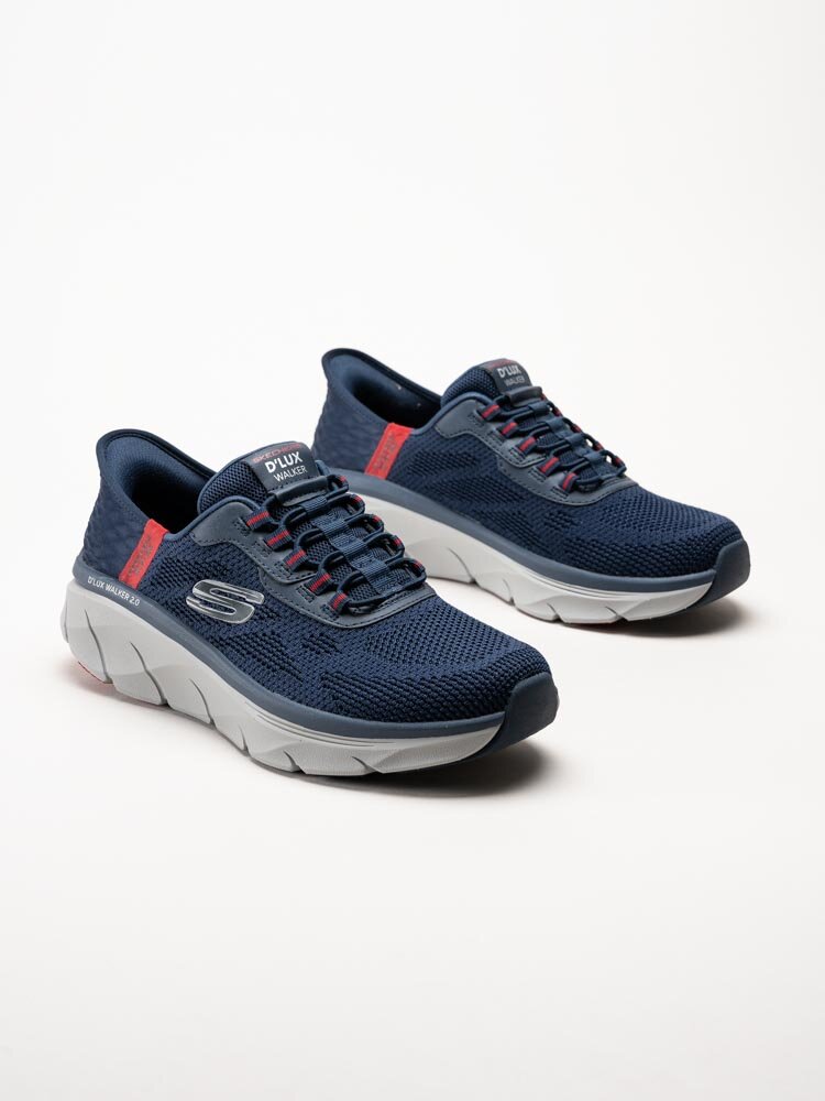 Skechers - Dlux Walker 2.0 - Blå slip-ins sportig promenadsko i textil