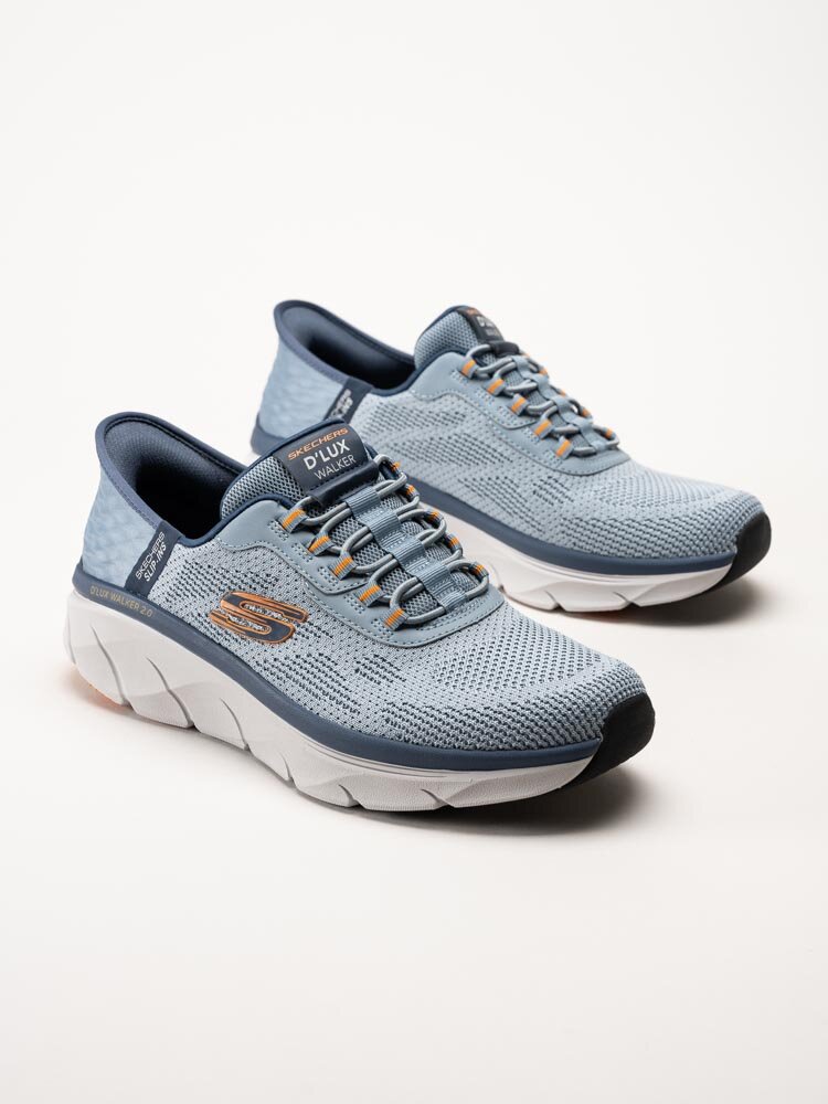 Skechers - Dlux Walker 2.0 - Ljusblå slip-ins sportig promenadsko i textil