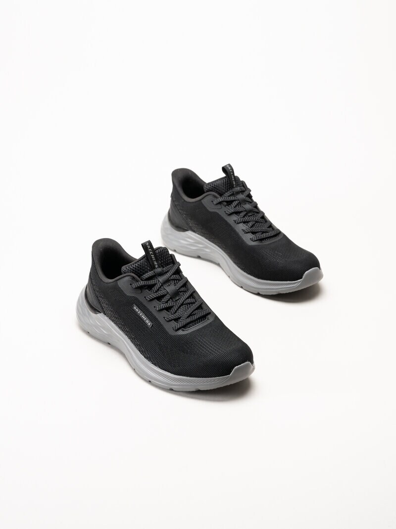 Skechers - Slip-Ins Garner - Svarta slip-ins sneakers i mesh