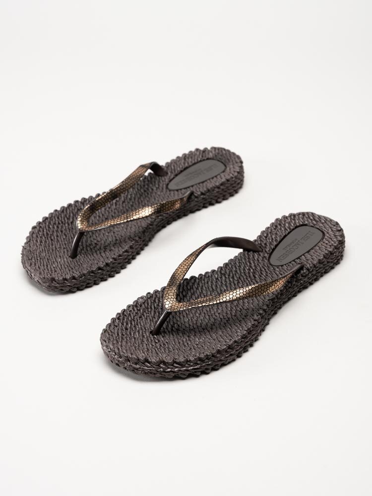 Ilse Jacobsen - Cheerful01M - Bruna flip flops med glitter
