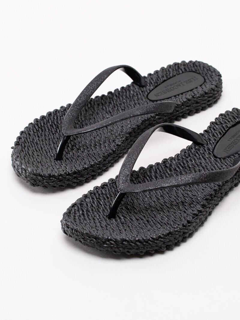 Ilse Jacobsen - Cheerful01 - Svarta flip flops med glitter