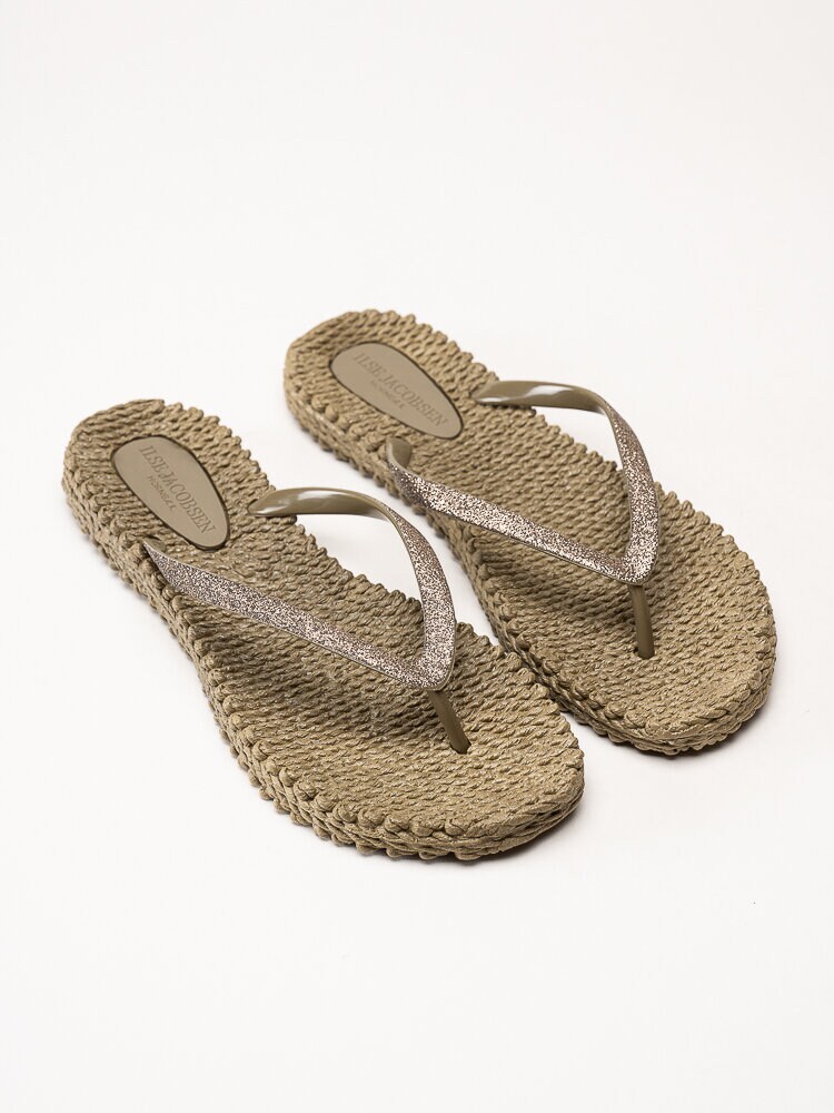Ilse Jacobsen - Cheerful01 - Bruna flip flops med glitter