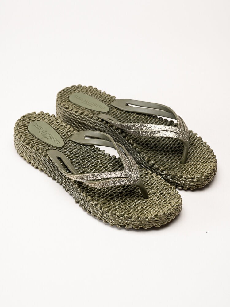 Ilse Jacobsen - Cheerful13 - Gröna flip flops med glitter