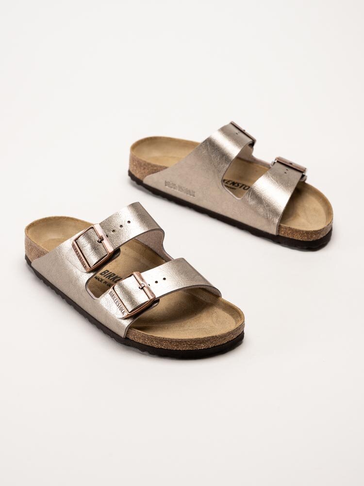 Birkenstock - Arizona Birko-Flor narrow - Kopparfärgade slip in sandaler