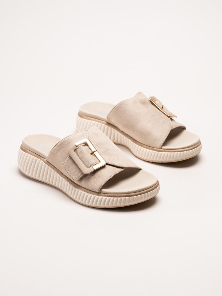 Jana - Beige slip in-tofflor